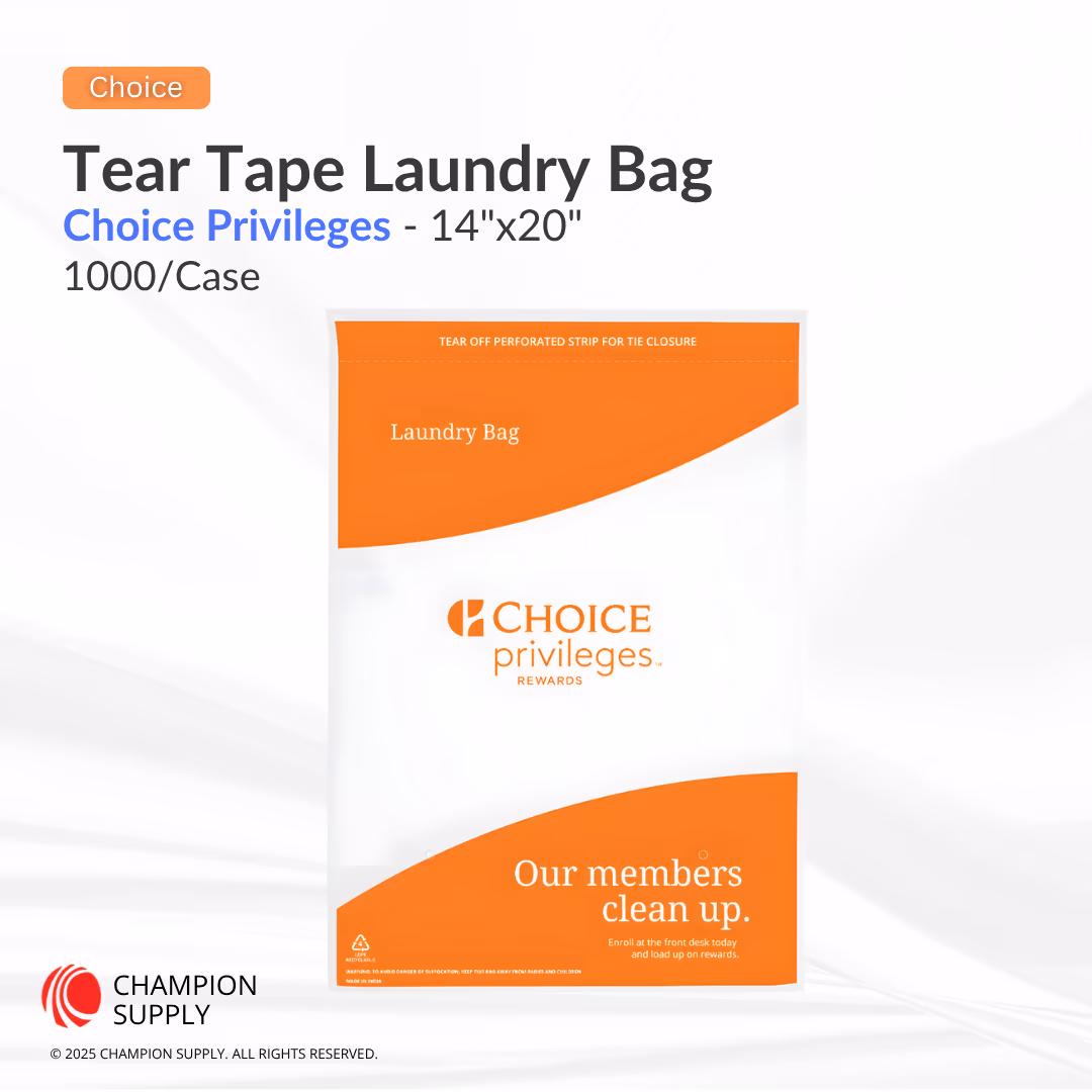 Choice Privileges Rewards Laundry Bag – 14" x 20", Tear Tape, Case Of 1,000